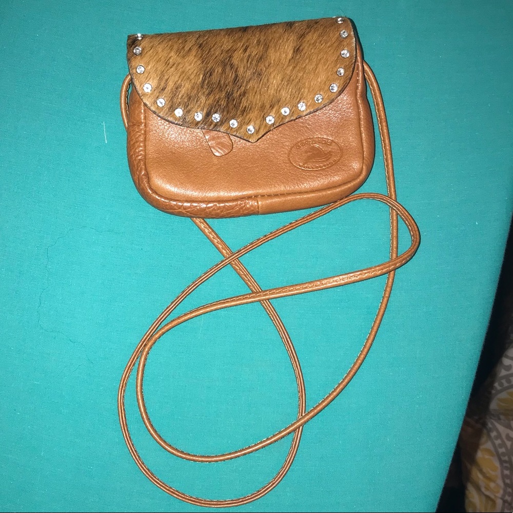 Vintage Western Hair on Hide genuine leather purse